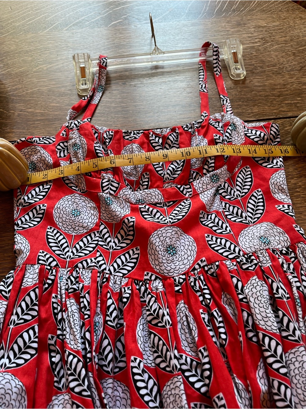 Bernie Dexter Red Floral Circle-Print Midi Dress - Picture 5 of 9